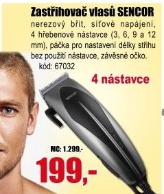 Zastřihovač vlasů Sencor