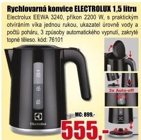 Rychlovarná konvice Electrolux EEWA 3240