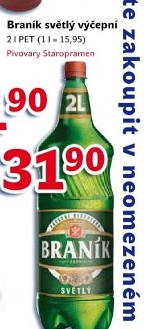 Pivo světlé výčepní 10° Braník