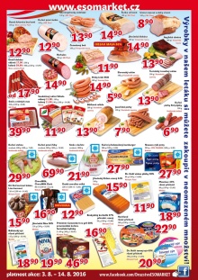 akční leták ESO MARKET 3.8.2016-14.8.2016