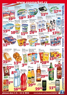 akční leták ESO MARKET 3.8.2016-14.8.2016