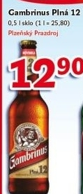 Pivo světlý ležák 12° Plná Gambrinus