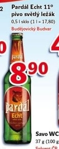 Pivo světlý ležák 11° Echt Pardál