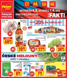 akční leták Penny Market 4.8.2016-7.8.2016