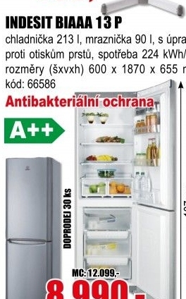 Kombinovaná chladnička BIAAA 13 P X Indesit