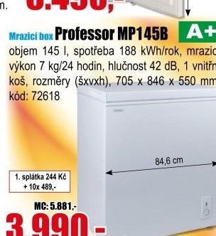 Pultový mrazící box Professor MP145B
