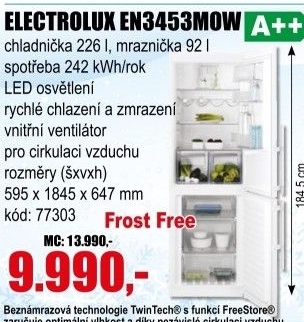 Chladnička s mrazničkou Electrolux EN3453MOW