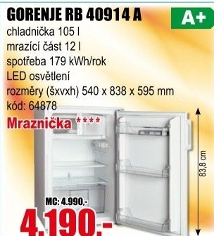 Chladnička Gorenje RB 40914 A