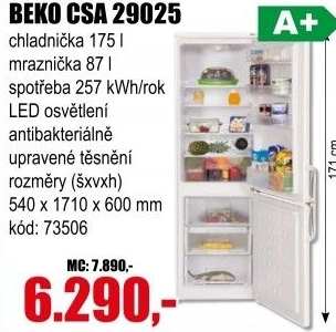 Kombinovaná lednice Beko CSA 29025