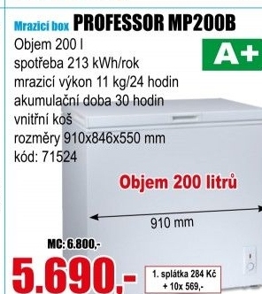 Pultový mrazící box Professor MP200B