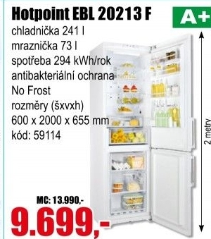 Kombinovaná chladnička Hotpoint EBL20213F