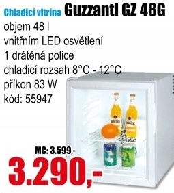 Chladící vitrína Guzzanti GZ 48G