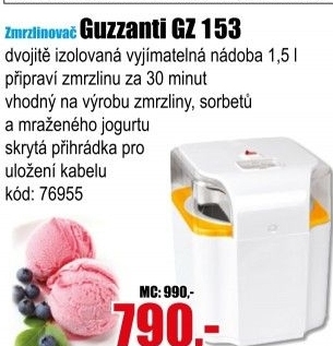 Zmrzlinovač Guzzanti GZ 153