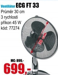 Ventilátor ECG FT 33