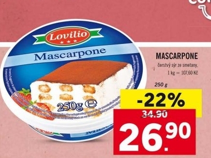 Sýr Mascarpone Lovilio - Lidl akcniletaky.com