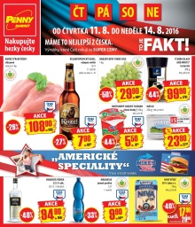 akční leták Penny Market 11.8.2016-14.8.2016
