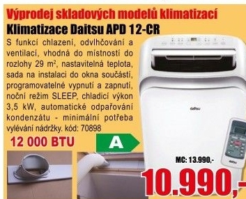 Mobilní klimatizace Daitsu APD 12-CR