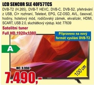 LCD televize Sencor BTV SLE 40F57TCS