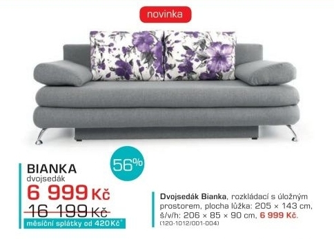 Bianka - Pohovka (hugo 4, sedák/marakesz 2382, polštáře)