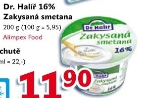 Smetana zakysaná Dr.Halíř 16%
