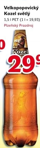 Pivo světlé výčepní 10°Velkopopovický Kozel