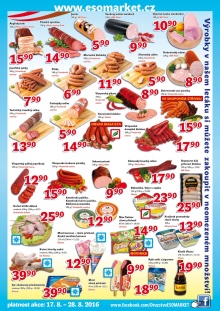 akční leták ESO MARKET 17.8.2016-28.8.2016