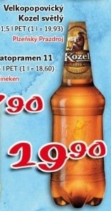 Pivo světlé výčepní 10°Velkopopovický Kozel