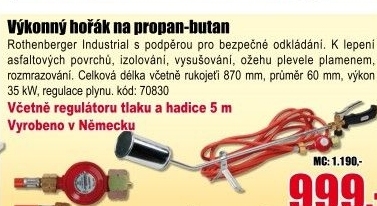 Výkonný hořák Rothenberger Industrial