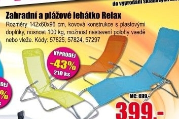 Plážové lehátko Relax Rulyt