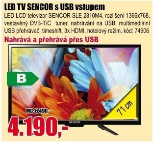 LED televize Sencor SLE 2810M4