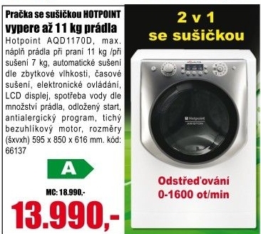 Pračka se sušičkou Hotpoint AQD1170D 69
