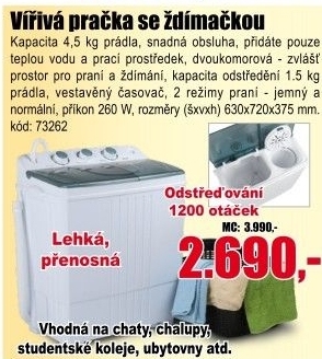 Pračka s odstředivkou Professor P1200