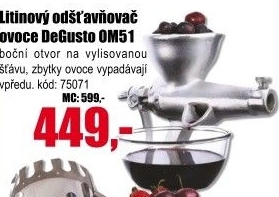 Odšťavnovač ovoce DeGusto OM51