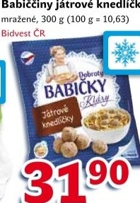 Knedlíčky játrové Dobroty Babičky Kláry