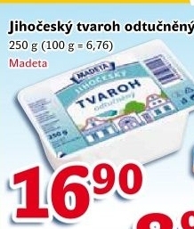 Tvaroh odtučněný Jihočeský Madeta
