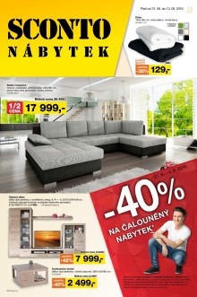 akční leták Sconto nábytek 31.8.2016-13.9.2016