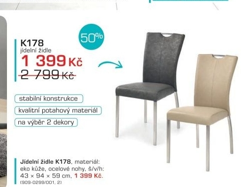 K178 (eko kůže béžová,ocel)