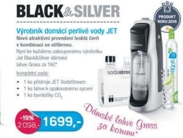 Jet Black/Silver+Lahev dámská Grass LE 2ks 0.5l