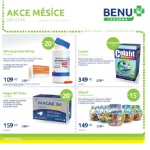 akční leták BENU Lékárna 1.9.2016-30.9.2016