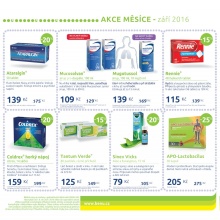 akční leták BENU Lékárna 1.9.2016-30.9.2016