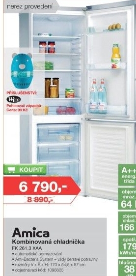 Kombinovaná chladnička Amica FK 261.3 XAA