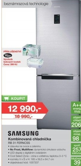 Kombinovaná chladnička Samsung RB 31 FERNCWW/EF