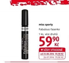 Řasenka Fabulous Lash Miss Sporty