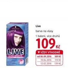 Barva na vlasy Live Schwarzkopf
