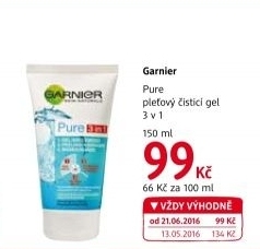 Gel pleťový čistící Pure 3v1 Garnier