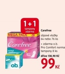 Vložky dámské slipové Carefree