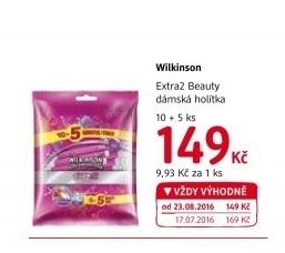 Holítka jednorázová dámská Beauty Extra 2 Wilkinson