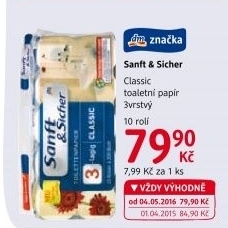 Toaletní papír 3vrstvý Sanft&amp