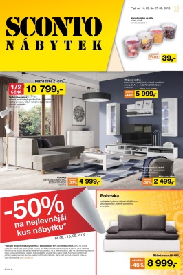 akční leták Sconto nábytek 14.9.2016-27.9.2016
