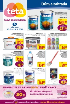akční leták Teta drogerie 16.9.2016-28.9.2016